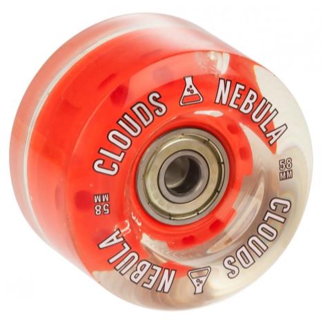 Clouds Urethane Wheels Nebula Light Up 80a Abec5 4pk - Clear/Red £21.99